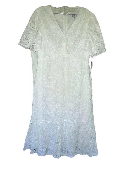 Liz Claiborne Dresses & Skirts - Liz Claiborne Womens V Neck Eyelet Euro Summer Dress cottagecore